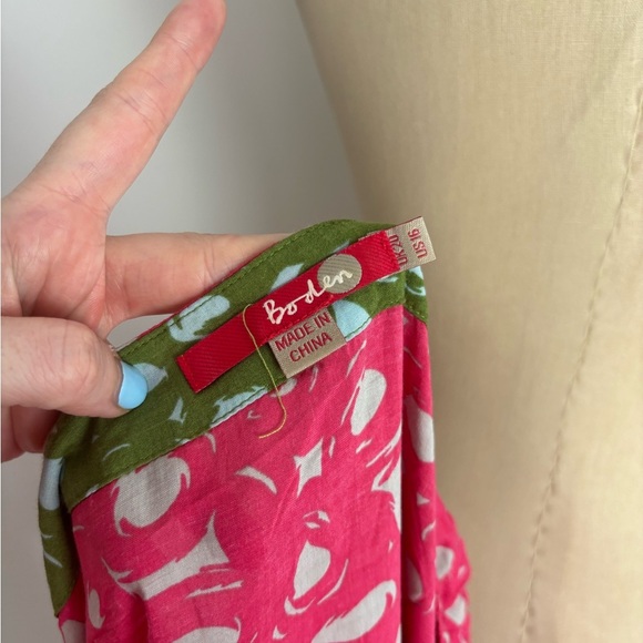 Boden Tunic Dress Pink Geometric Long Sleeve Pullover Plus 16 - Picture 3 of 5